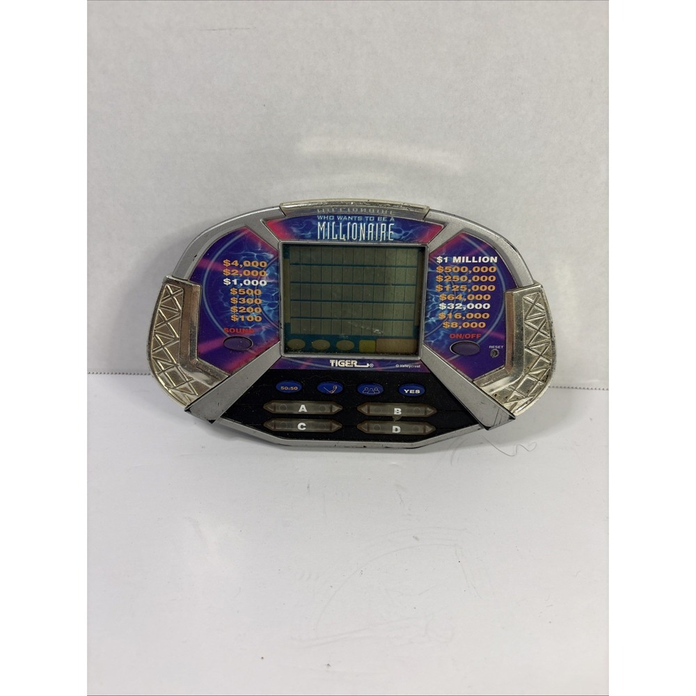 Tiger Electronics Who Wants To Be A Millionaire Handheld Game 2000 Silver LCD